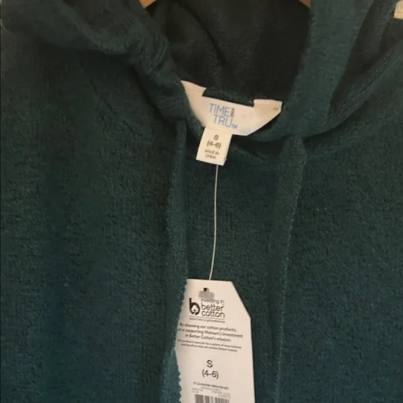 Time and Tru Dark Green Hooded Knit Jogger Set - Picture 5 of 8